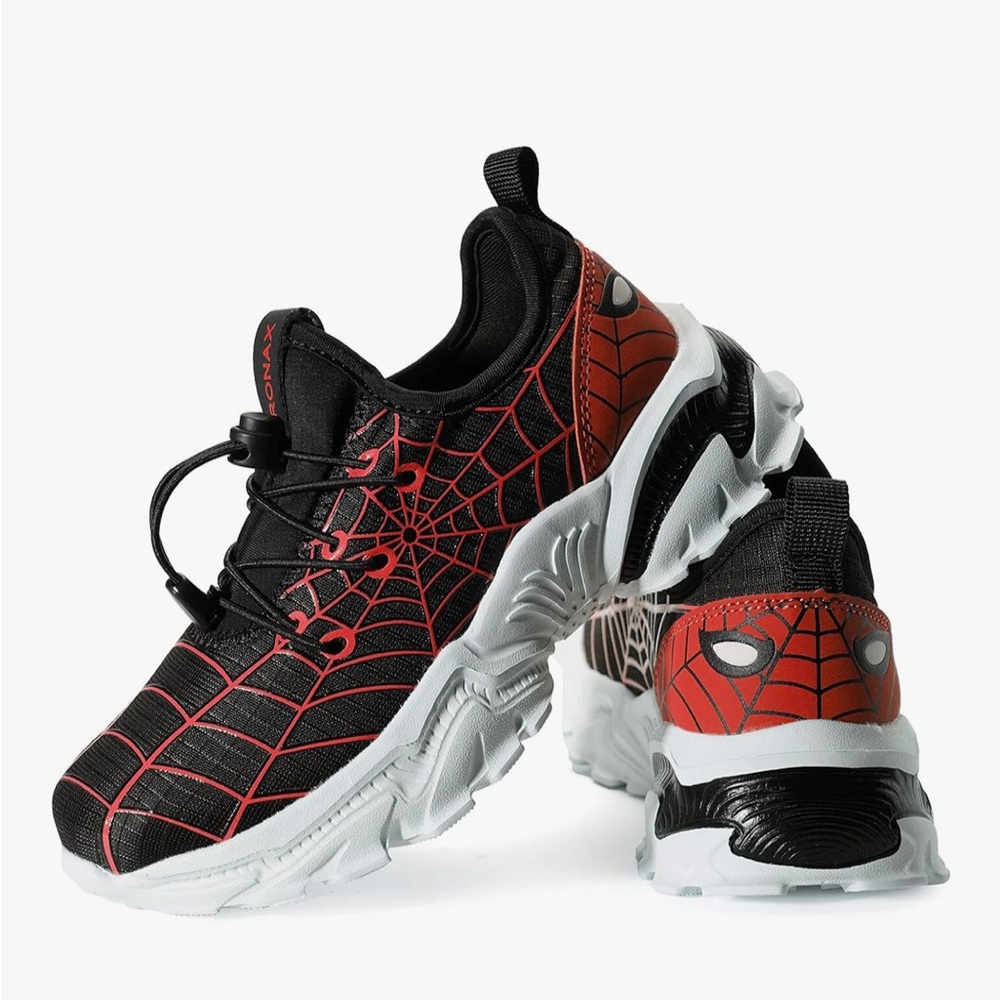 Bronx Black and Red Sneakers with Bold Design